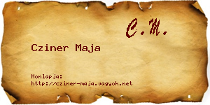 Cziner Maja névjegykártya